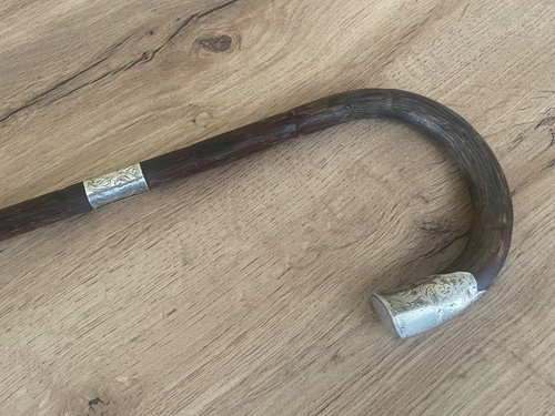 Antiker bambus gehstock mit - bambus,