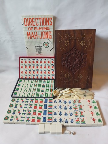 Drachen mahjong set holzkiste - drachen,